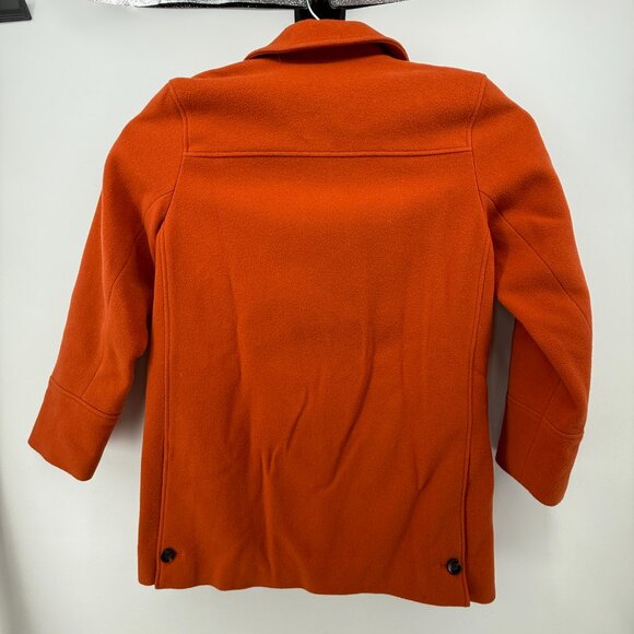 Harve Benard Womens Rust Orange Wool Cashmere Jacket Pea Coat Size 10 Winter - Picture 5 of 11